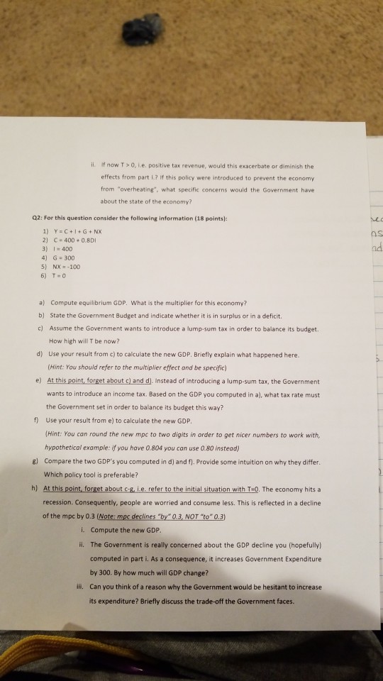 Macroeconomics homework 1 picture