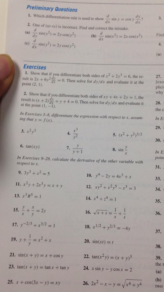 Solved Which Differentiation Rule Is Used To Show D Dx Si Chegg Com