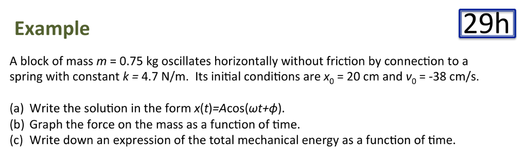 Solved K +Xl+) K FH) llll LET M= 1 kg (= 0.4 kg/s, k= 8 N/M