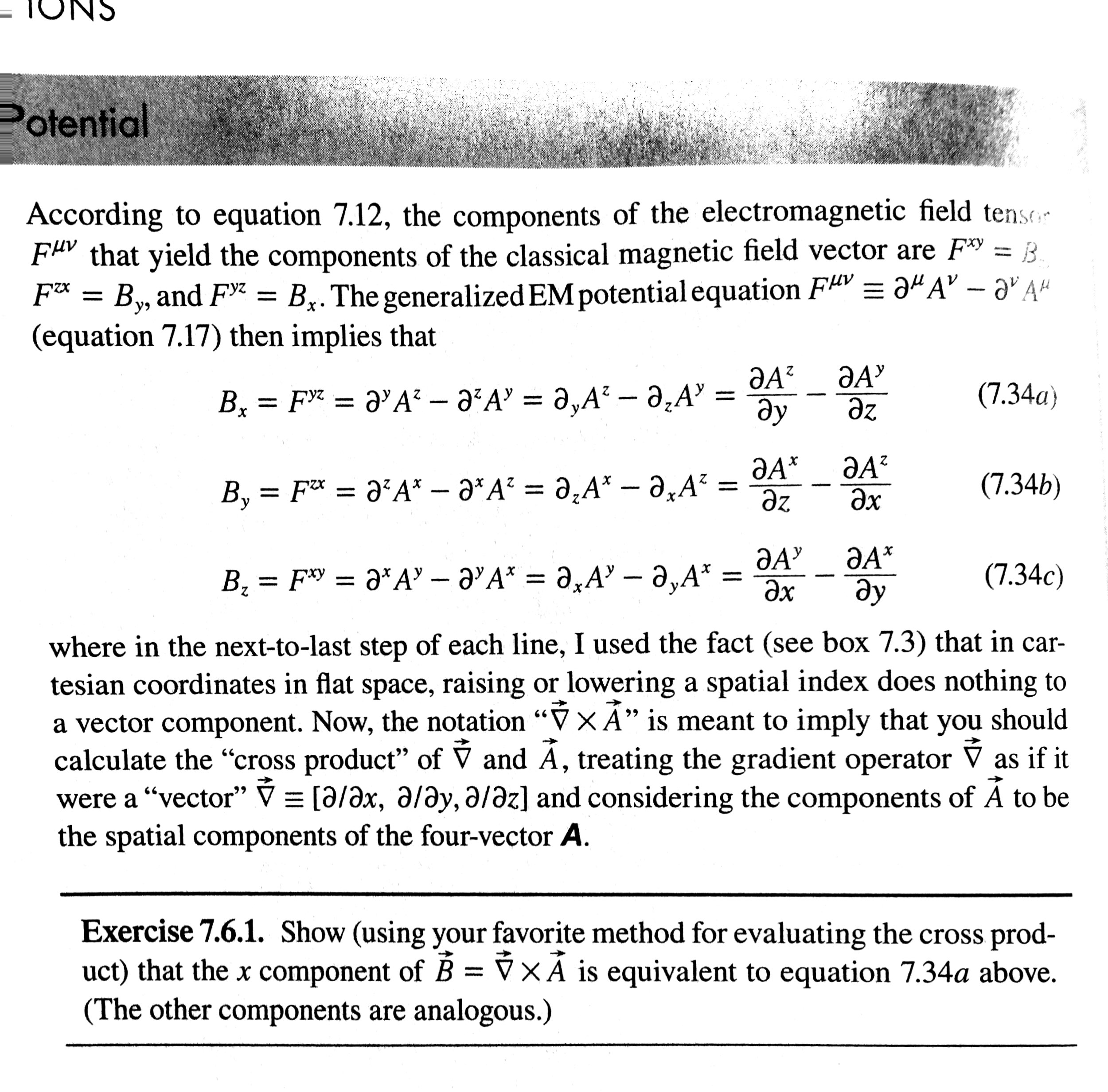 Solved According To Equation 7 12 The Components Of The Chegg Com