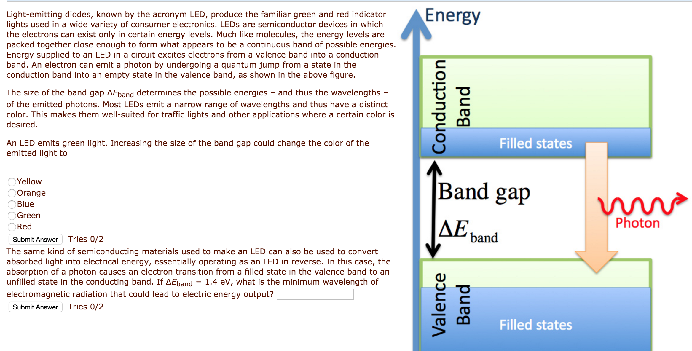 Light-emitting diodes, known by acronym LED, | Chegg.com
