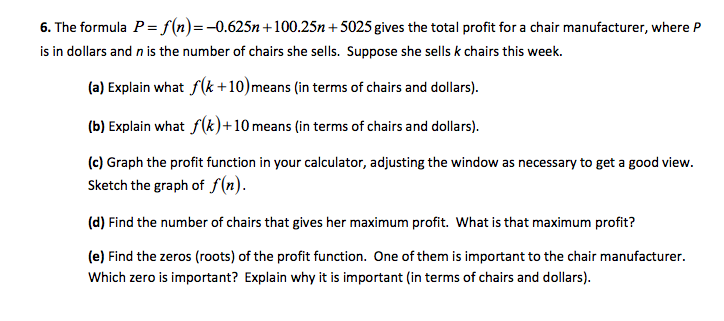 Solved The Formula P F N 0 625n 100 25n 5025 Gi