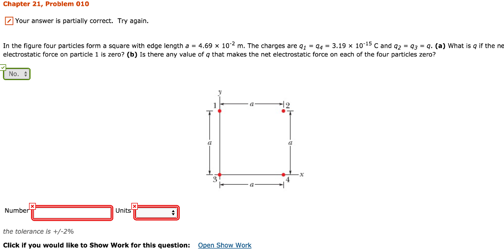physics archive july 08 2017 chegg com in the figure four particles form a square the charges are q1 q4 q and q2 q3 q
