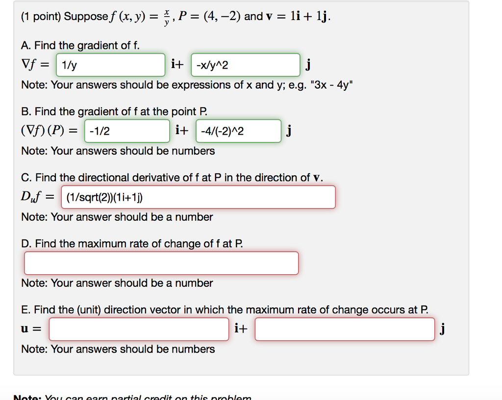 Solved Suppose F X Y Xyf X Y Xy P 4 2 P 4 2 And V Chegg Com