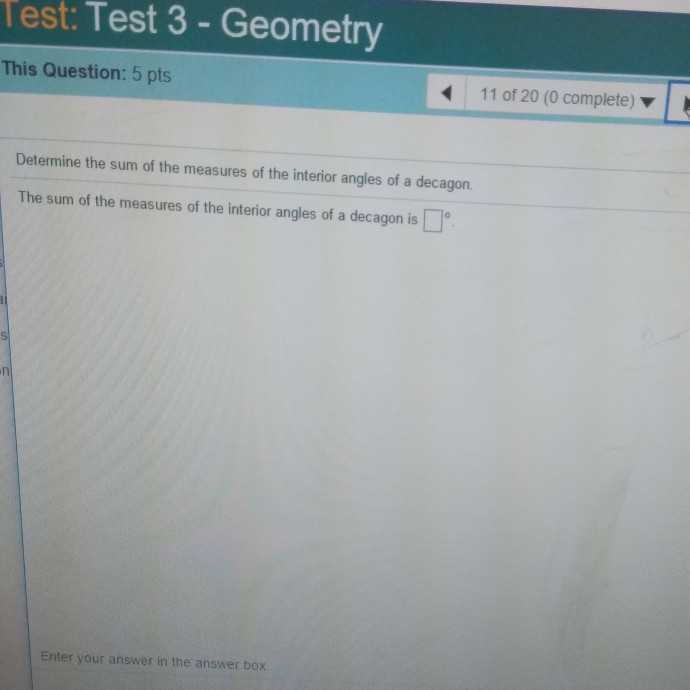 Solved Test Test 3 Geometry This Question 5 Pts 11 Of