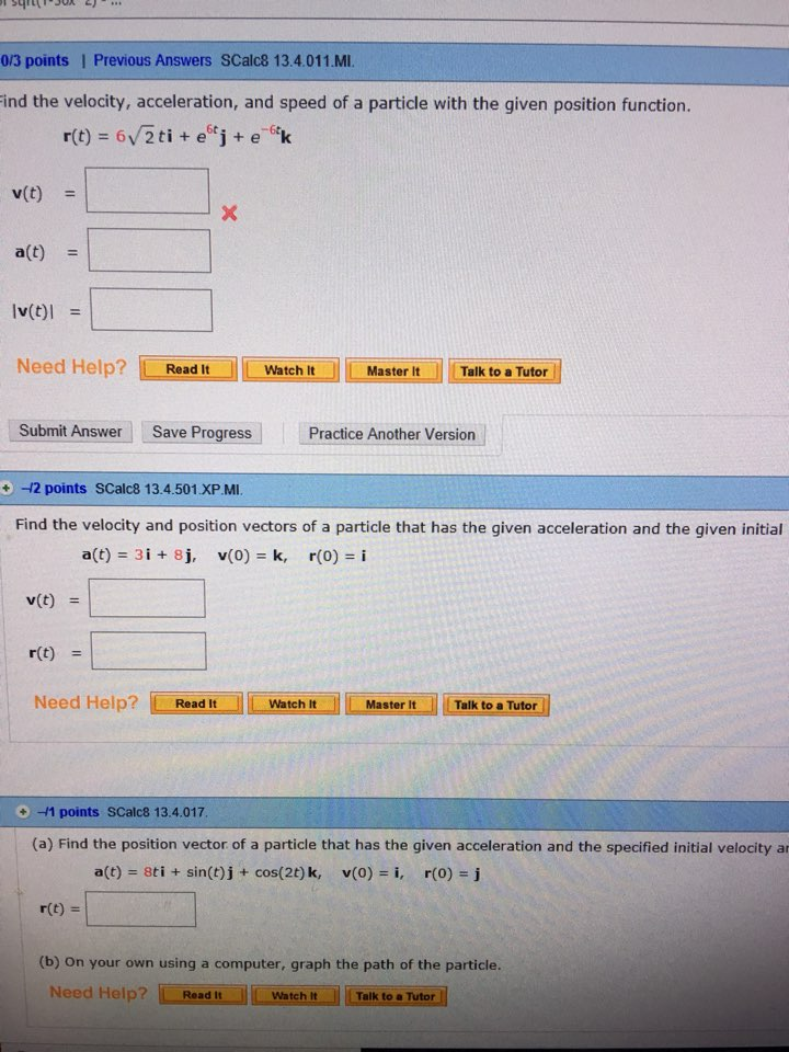 Solved 0 3 Points Previous Answers Scalc8 13 4 011 M In Chegg Com