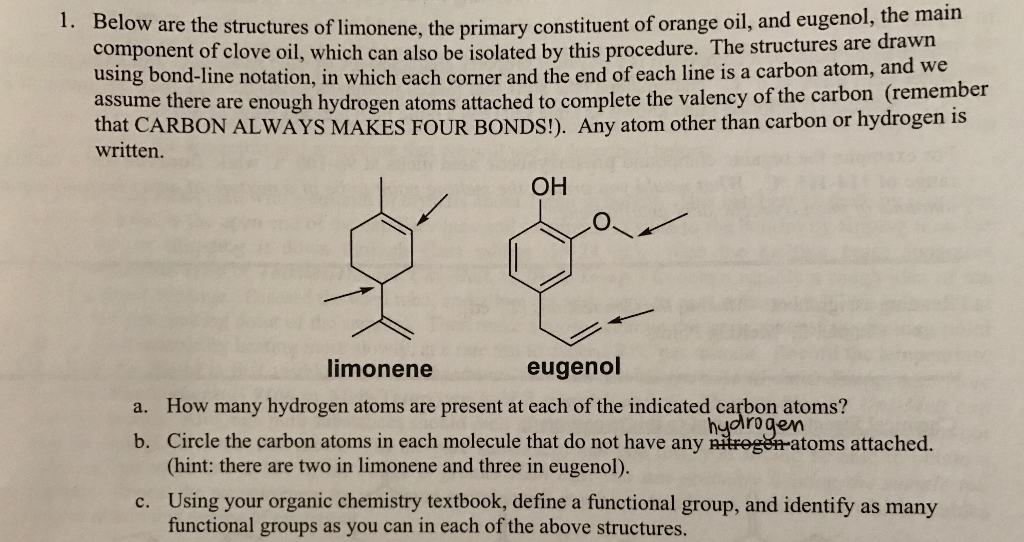 Below Are The Structures Of Limonene The Primary Chegg Com