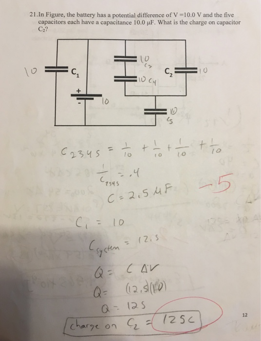 Solved The Battery Has A Potential Difference Of V 10 0 Chegg Com