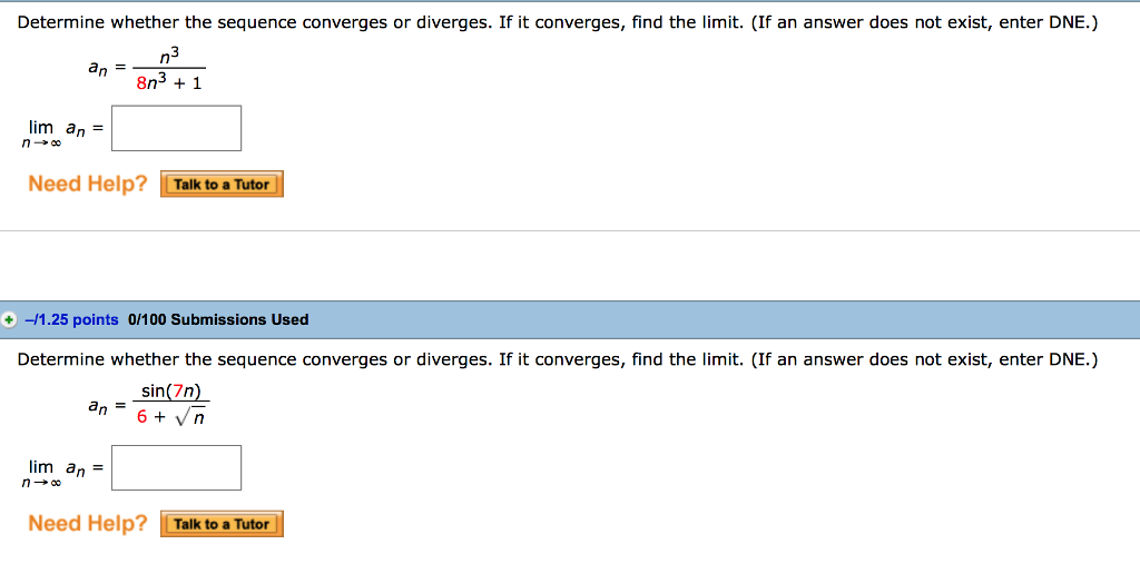 Solved Determine Whether The Sequence Converges Or Diverg Chegg Com