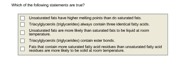 Solved Which of the following statements are true? | Chegg.com