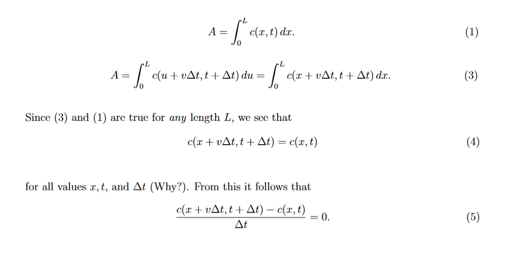 Solved A Integral 0 L C X T Dx 1 A Integral 0 L Chegg Com