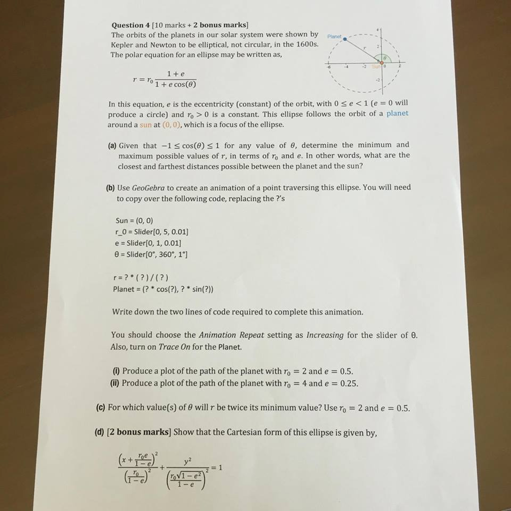 Solved The Orbits Of The Planets In Our Solar System Were