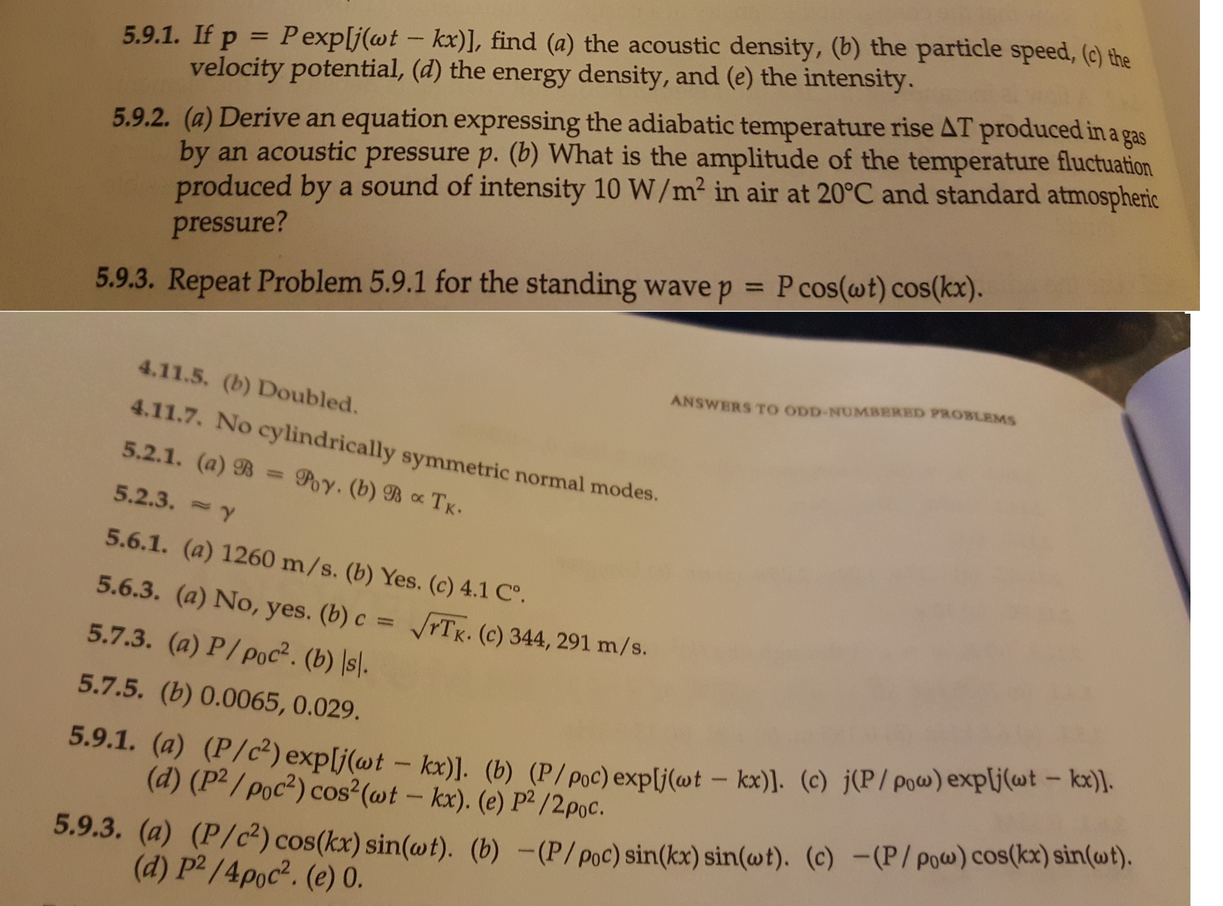 If P Pexp J Omega Kx Find A The Acoustic Chegg Com