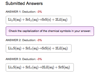 Part B Lithium Sulfide And Strontium Iodide Express Chegg 