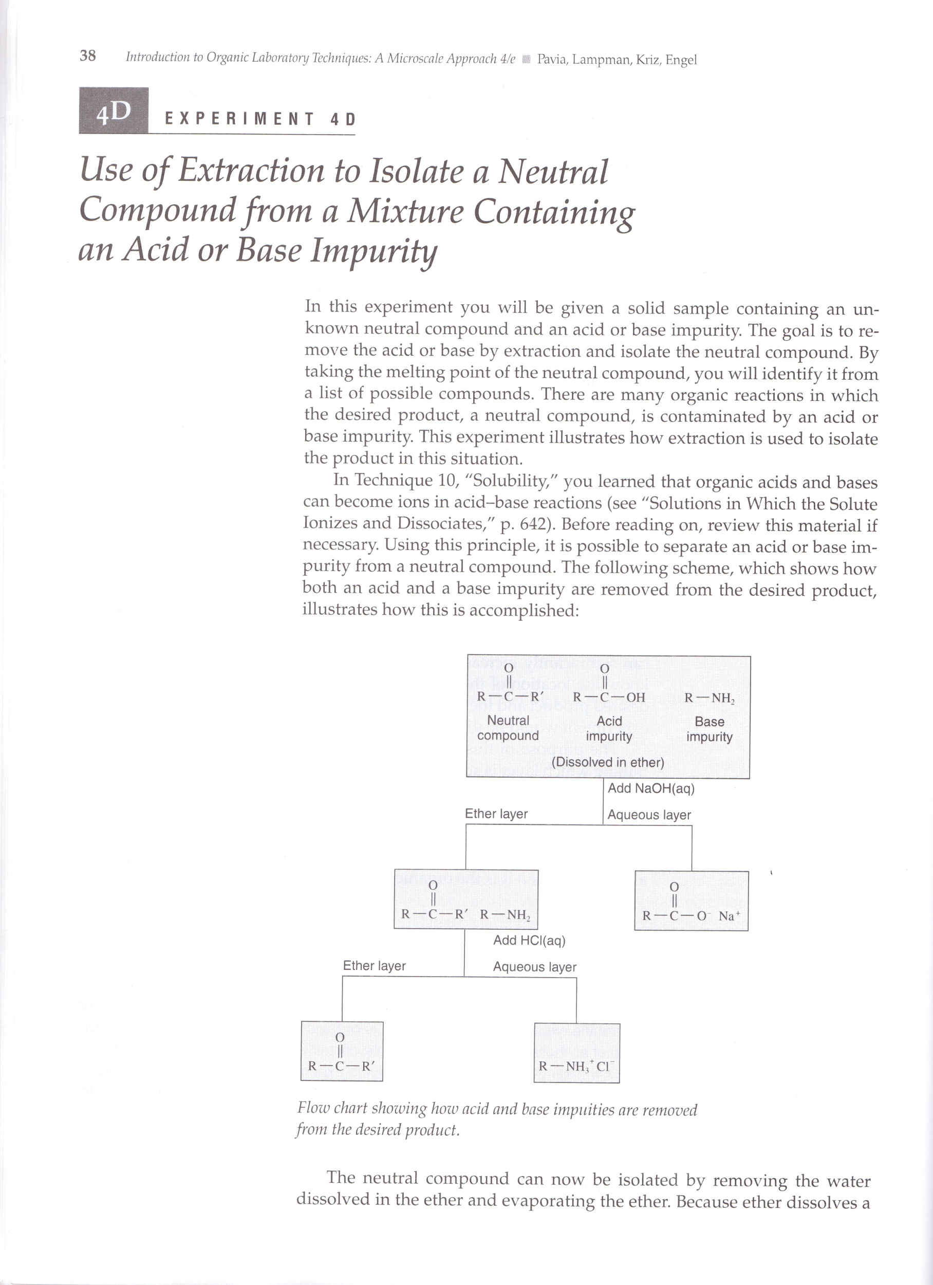 Acid Base Neutral Extraction Flow Chart