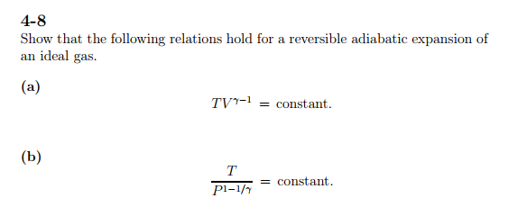 Solved 4 8 Show That The Following Relations Hold For A R Chegg Com