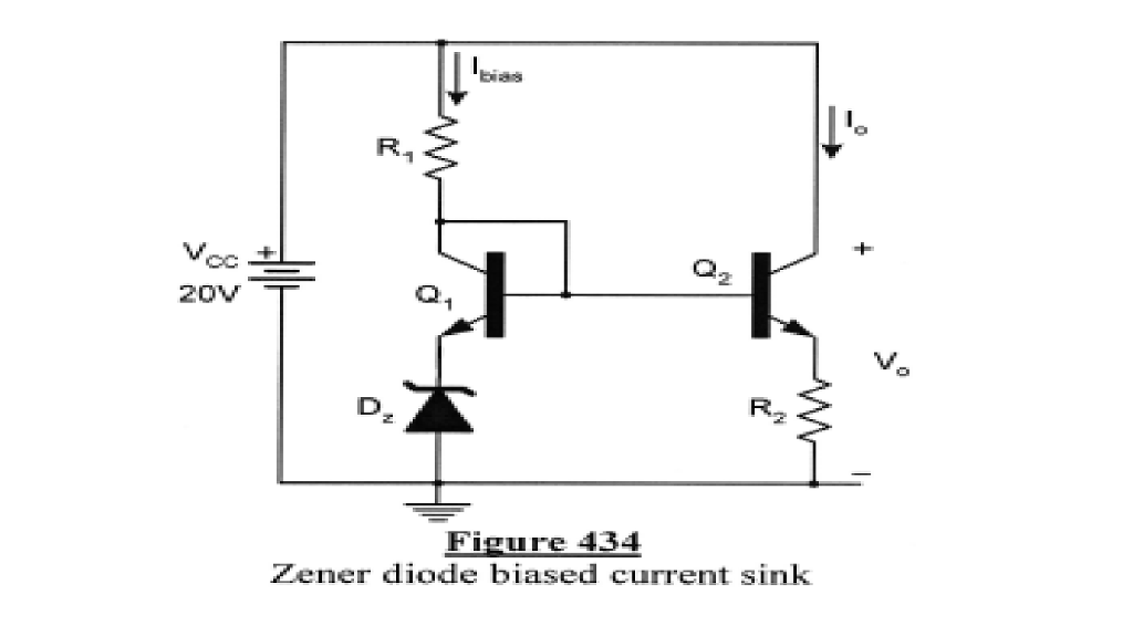 434 The Schematic Of A Zener Diode Biased Constan