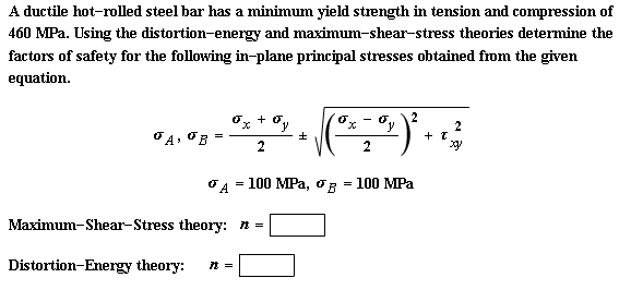 Solved A Ductile Hot Rolled Steel Bar Has A Minimum Yield Chegg Com