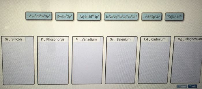 Solved Match Each Complete Or Abbreviated Electron Config