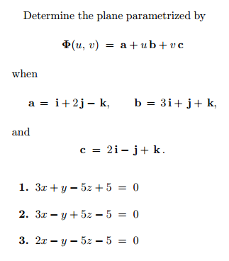 Solved Determine The Plane Parametrized By Phi U V A U Chegg Com