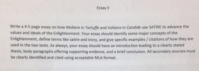 Write A 4 5 Page Essay On How Moliere In Tartuffe Chegg Com