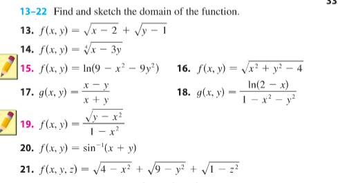 Solved Find And Sketch The Domain Of The Function F X Y Chegg Com