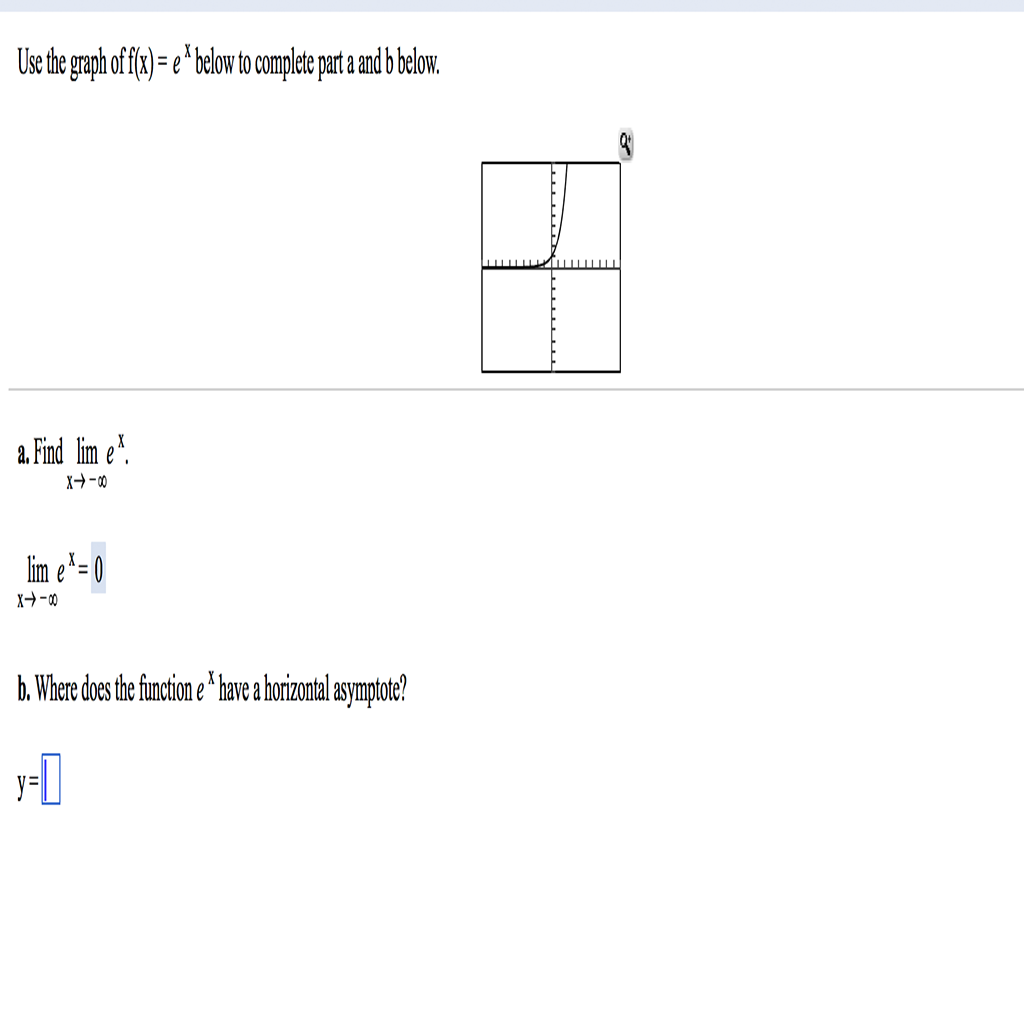 Solved Use The Graph Of F X E X Below To Complete Part A Chegg Com