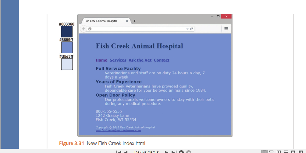 Solved Fish Creek Animal Hospital (Website Design) You Wi