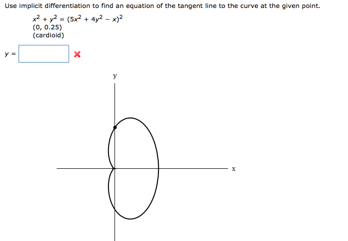 Solved Use Implicit Differentiation To Find An Equation Of Chegg Com