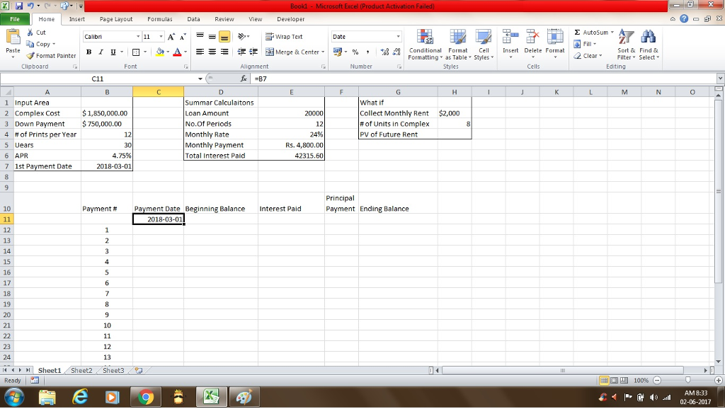 Answered! Hello, Please see excel questions below, I'm looking for help with formulas. Thank you.... 3