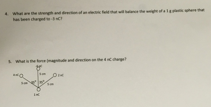 What are the strength and direction of an electric