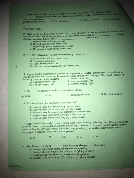 Solved In The Survivor Video We Showed In Class We Ass