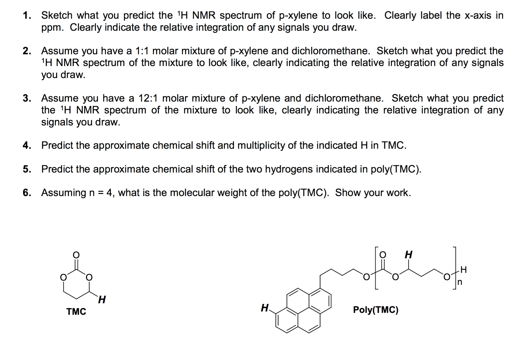 Solved Sketch What You Predict The 1h Nmr Spectrum Of P X Chegg Com