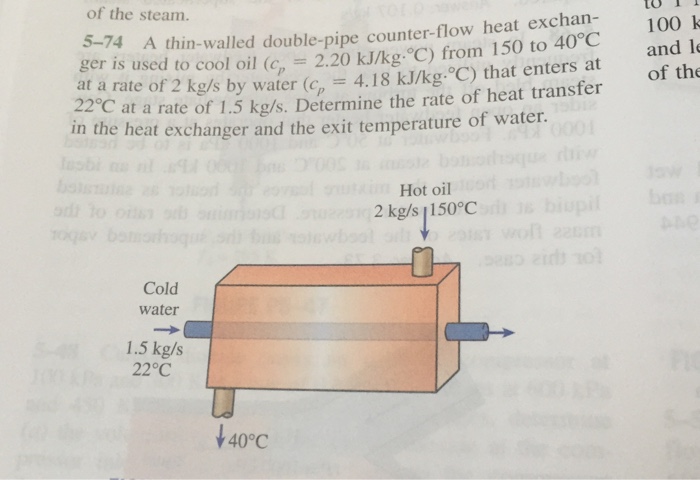 A Thin Walled Double Pipe Counter Flow Heat Exchanger Chegg 