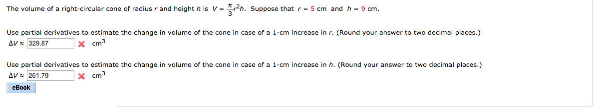 Solved The Volume Of A Right Circular Cone Of Radius R An Chegg Com