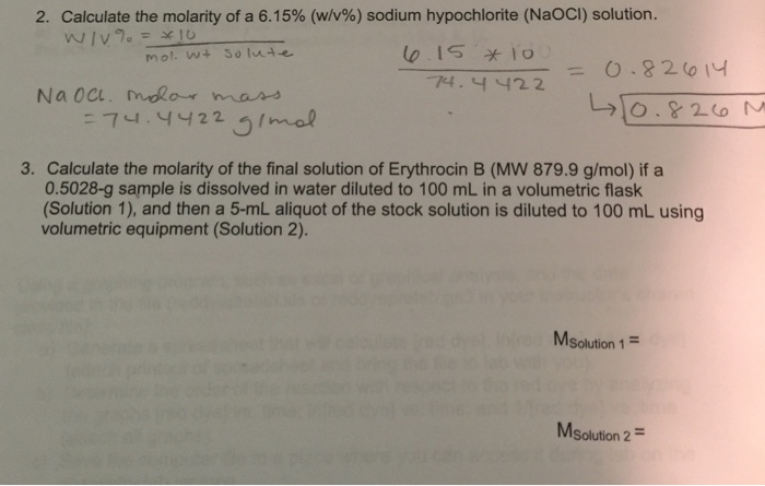 Solved Calculate The Molarity Of A 6 15 W V Sodium Hy Chegg Com