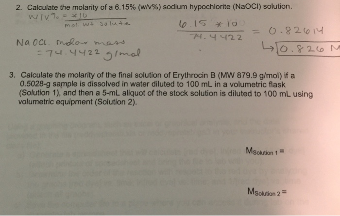 Solved Calculate The Molarity Of A 6 15 W V Sodium Hy Chegg Com