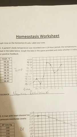 Solved Homeostasis Worksheet me on the horizontal axis. | Chegg.com