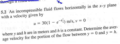 Solved An Incompressible Fluid Flows Horizontally In The Chegg Com