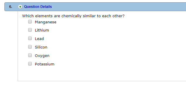 Solved 6. Question Details Which Elements Are Chemically | Chegg.com Solved 6. Question Details Which Elements Are Chemically | Chegg.com