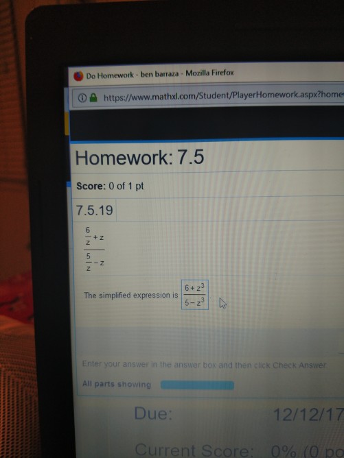 Solved Do Homework Ben Barraza Mozilla Firefox Https