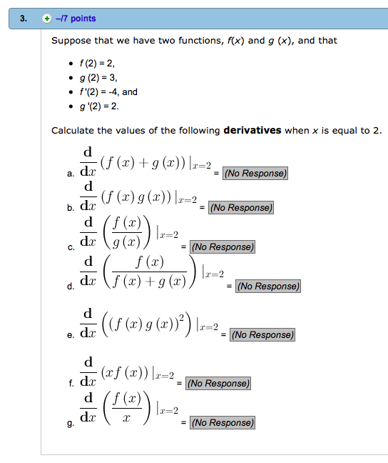 Suppose That We Have Two Functions F X And G X Chegg Com