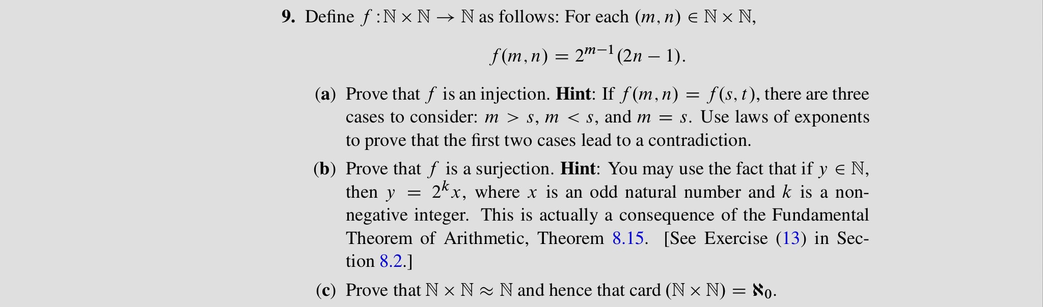 Solved 9 Define F N X N Nas Follows For Each M N E N Chegg Com