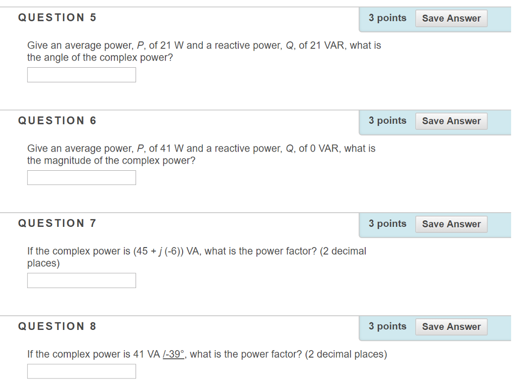 Question 5 3 Points Save Answer Give An Average Chegg Com