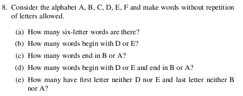 Solved Consider The Alphabet A B C D E F And Make Words Chegg Com
