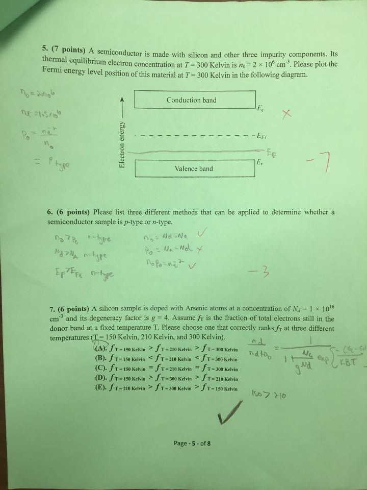 ... ( Lev Solved: Equilibrium 5. Thermal Electron Fermi Energy