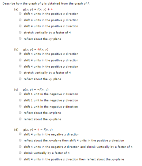 Solved Describe How The Graph Of G Is Obtained From The G Chegg Com