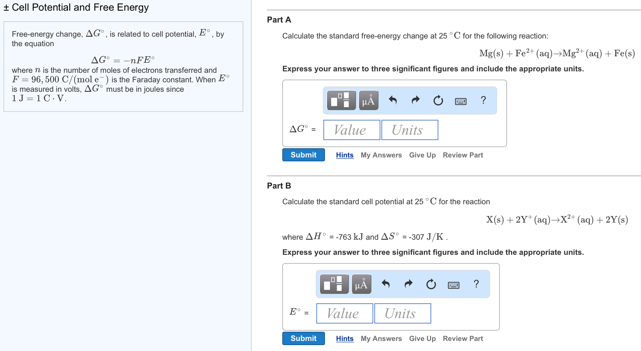 Solved Free Energy Change Delta G Degree Is Related To Chegg Com