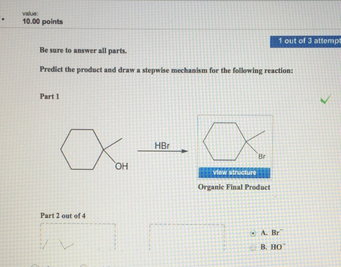 Solved Be Sure To Answer All Parts. Predict The Product A