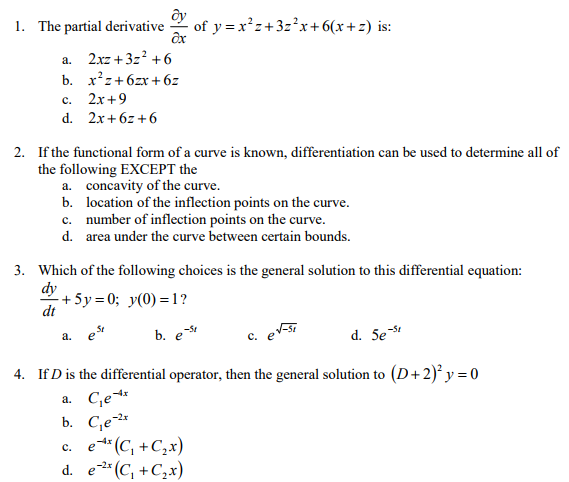 Solved The Partial Derivative Partial Differential Y Partial Chegg Com